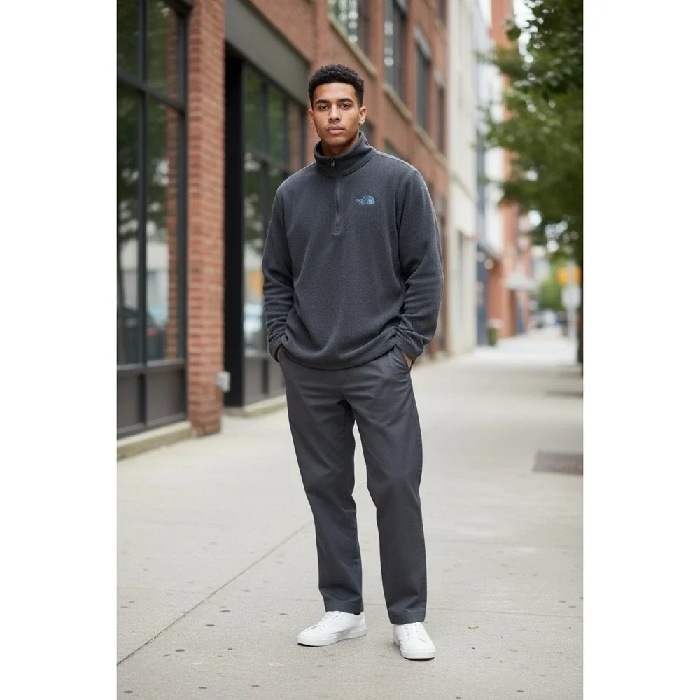 The North Face Men's‎ Fleece Jacket SDS  1/2 Zip Sweater Navy M